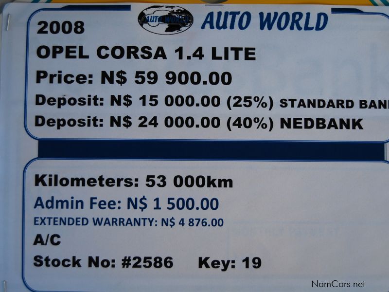 Opel Corsa 1.4 Lite in Namibia