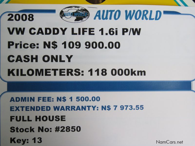 Volkswagen CADDY LIFE 1.6i P/W in Namibia