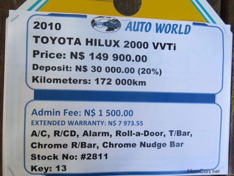 Toyota HILUX 2000 VVTi in Namibia