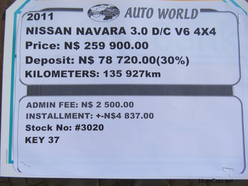 Nissan NAVARA 30 V6 DIESEL in Namibia