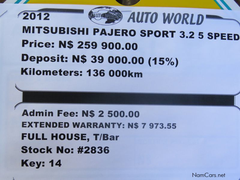 Mitsubishi PAJERO SPORT 3.2 5 SPEED in Namibia