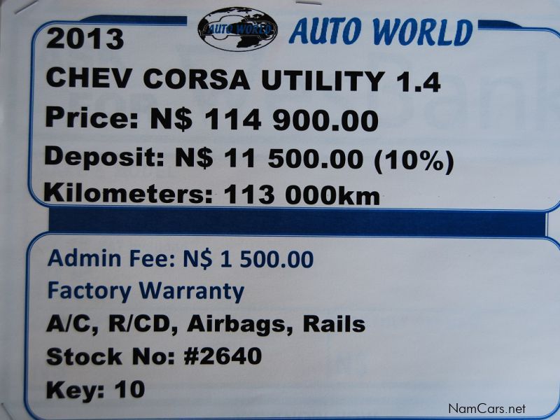 Chevrolet CORSA UTILITY 1.4 in Namibia