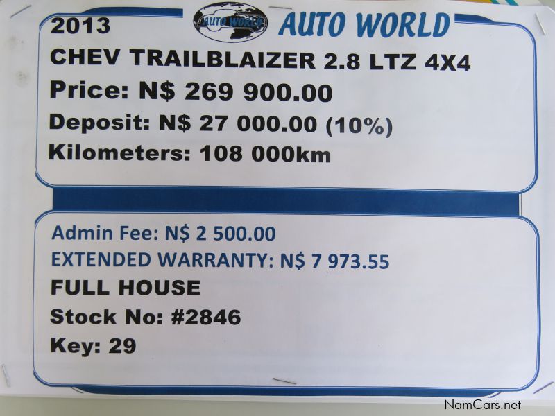 Chevrolet TRAILBLAZER 2.8 LTZ 4X4 in Namibia