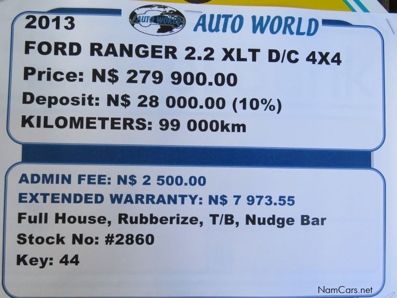 Ford RANGER 2.2 XLT D/C 4X4 in Namibia