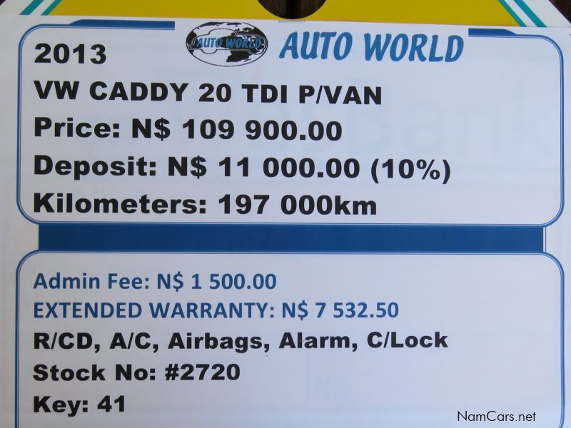 Volkswagen CADDY 20 TDI P/VAN in Namibia