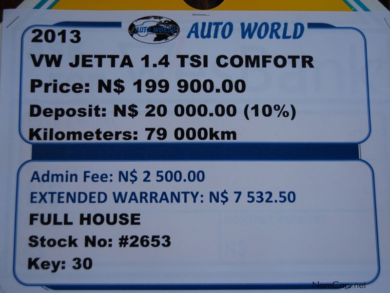 Volkswagen JETTA 1.4 TSI COMFORT in Namibia