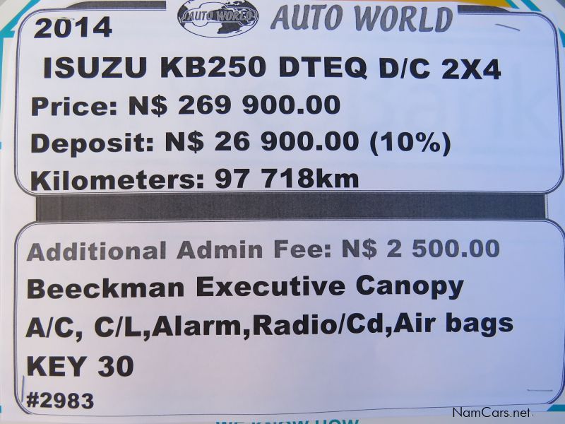Isuzu KB 250 D TEQ D / CAB in Namibia