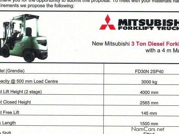 Mitsubishi Forklift GRENDIA FDN30N 2SP40 in Namibia