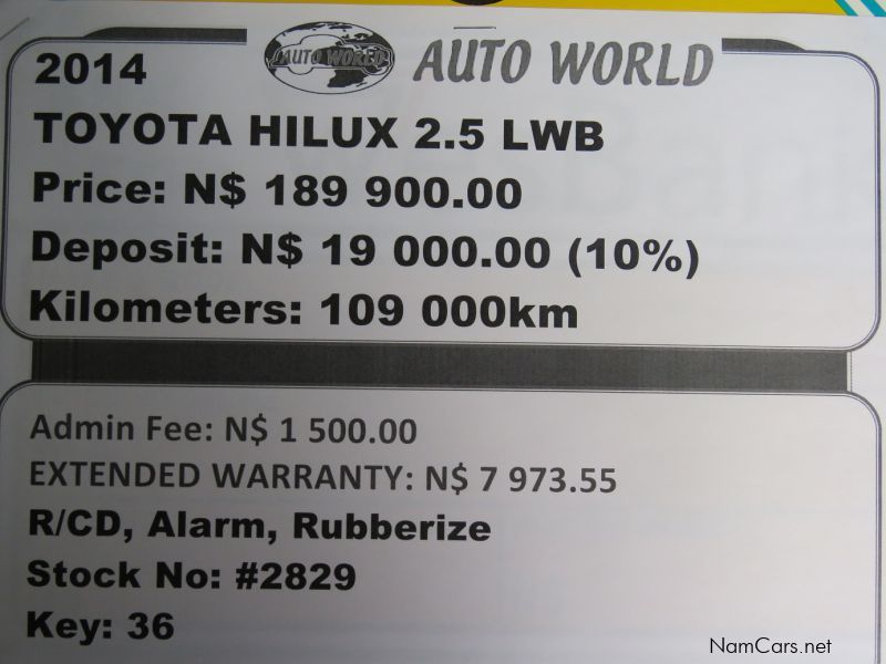 Toyota HILUX 2.5 LWB in Namibia