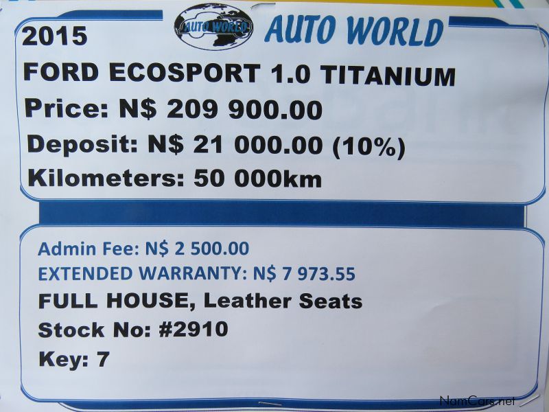 Ford ECOSPORT 1.0 TITANIUM in Namibia