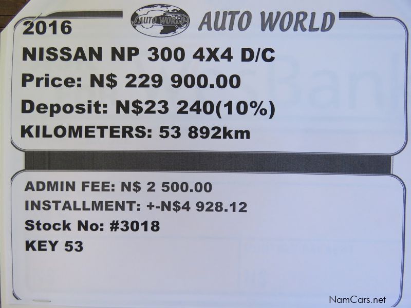 Nissan NP300 D/CAB 2.5 4X4 in Namibia