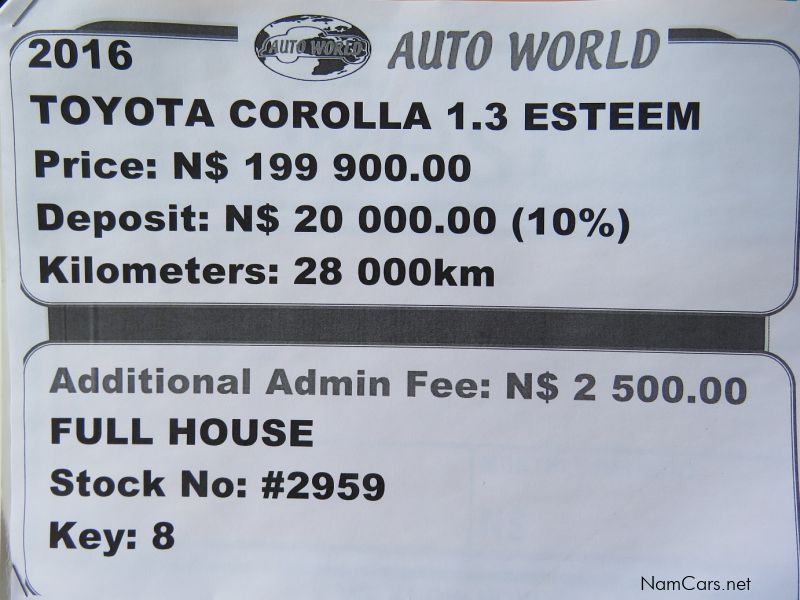 Toyota COROLLA 1,3 ESTEEM in Namibia