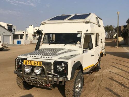 Land Rover Defender camper in Namibia